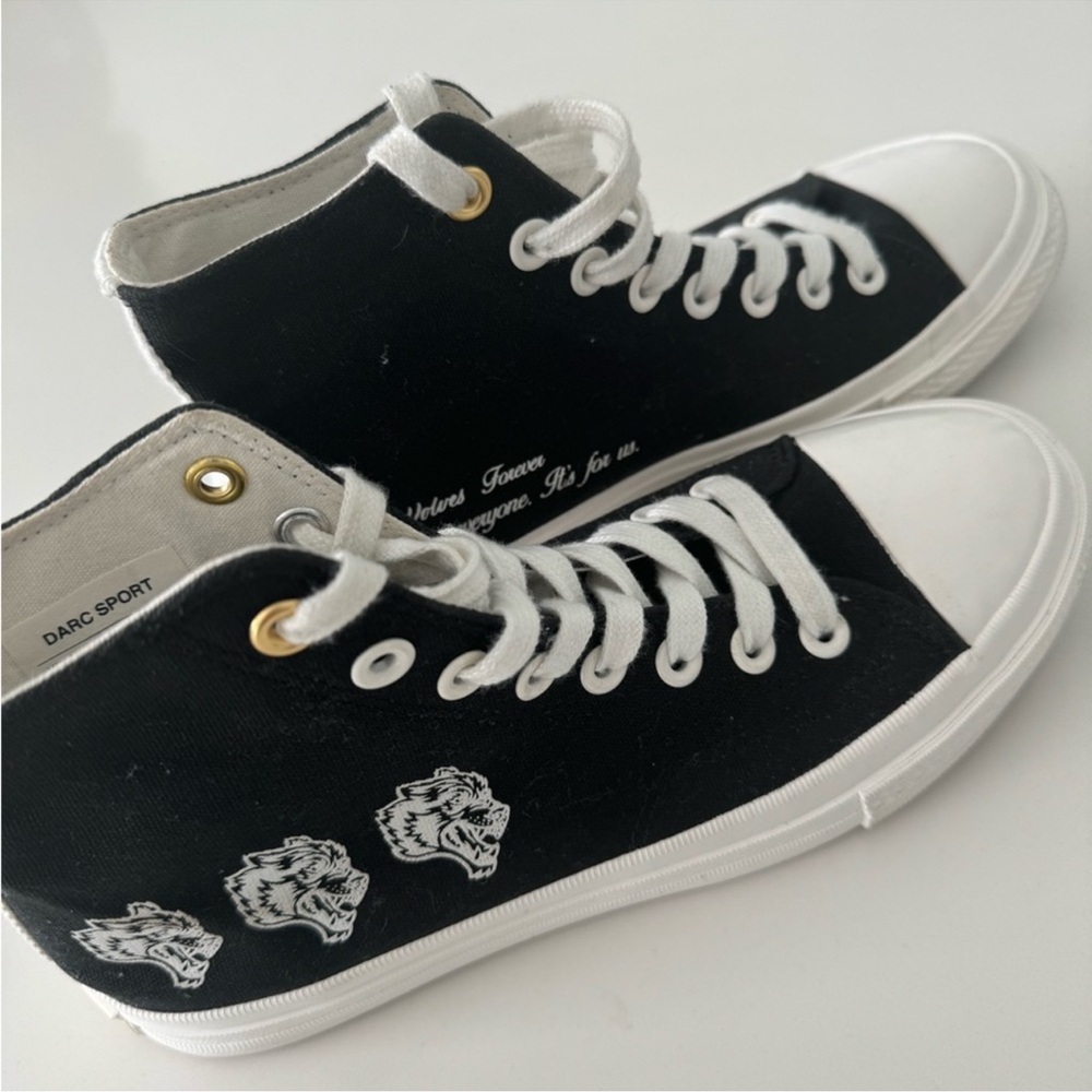 Darc Sport Black and White High-Top Sneakers - Picture 3 of 3
